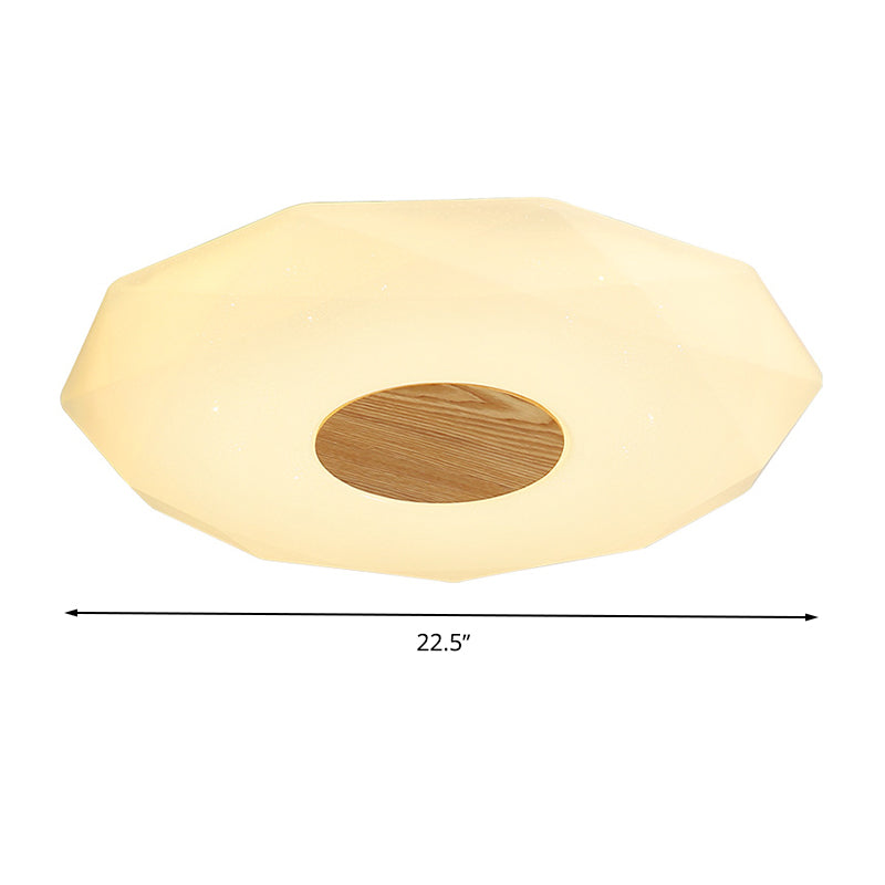 Moderne geometrische Acryl-Einbauleuchte mit 14,5"/18,5"/22,5" W LED-Einbauleuchte in Weiß in warmem/weißem/3-Farben-Licht