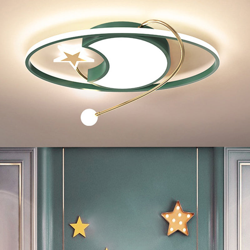 Creative Cartoon Surface Mounted Ceiling Light Kids Acrylic LED Flush Light for Bedroom