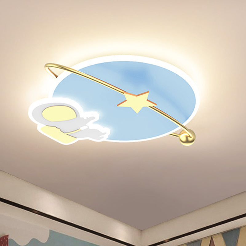 Creative Cartoon Surface Mounted Ceiling Light Kids Acrylic LED Flush Light for Bedroom