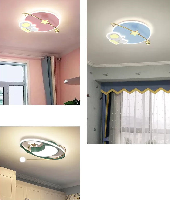 Creative Cartoon Surface Mounted Ceiling Light Kids Acrylic LED Flush Light for Bedroom