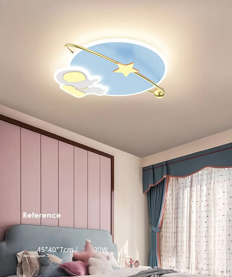 Creative Cartoon Surface Mounted Ceiling Light Kids Acrylic LED Flush Light for Bedroom