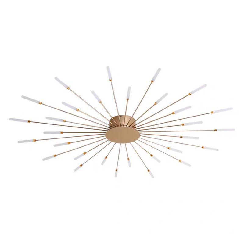 Creative Nordic Flush Mount Light LED Firework Semi Flush Ceiling Light with Acrylic Shade