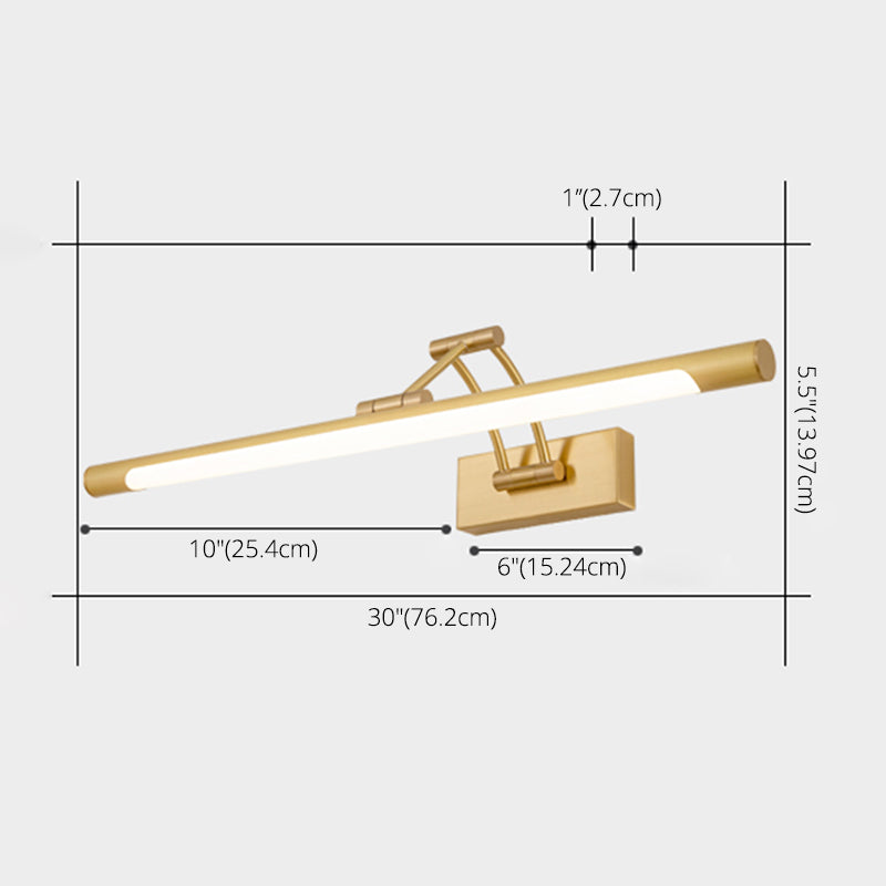 Light Style extravagant Armed Linear Vanity Light Copper Single Vanity Light