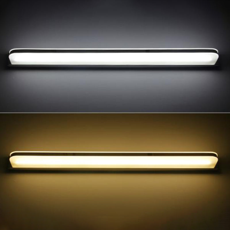 Luces de pared de tocador ultra delgado de estilo minimalista moderno lámpara de tocador de acero inoxidable