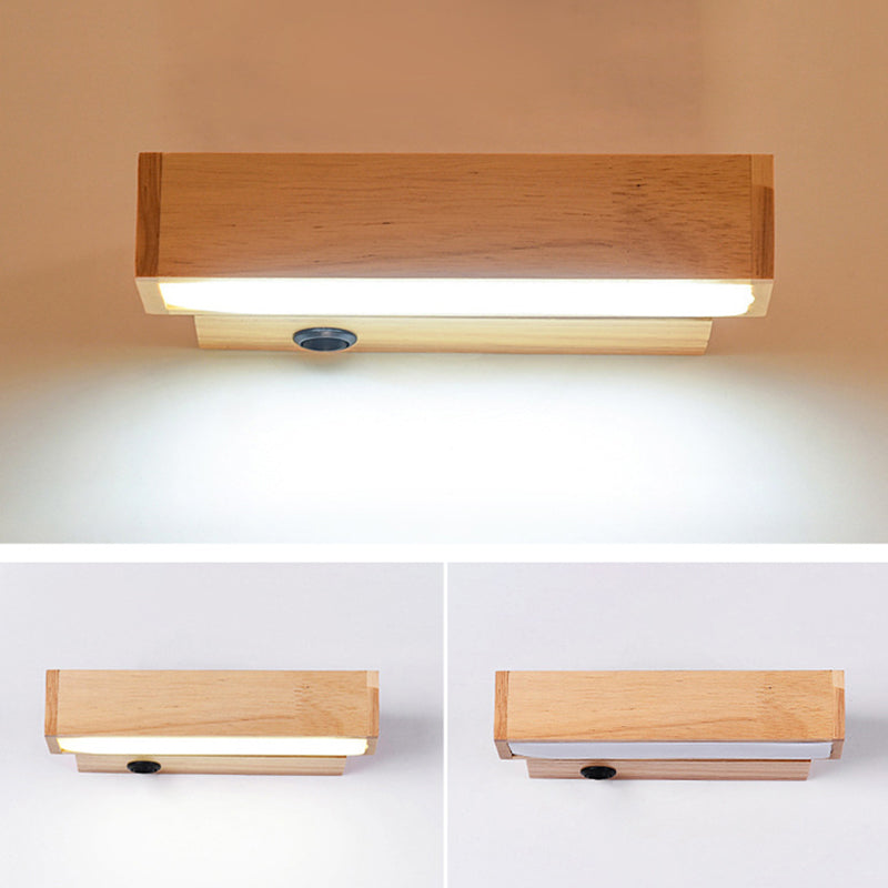 Style minimaliste moderne Light Light Light Wood Vanity Light