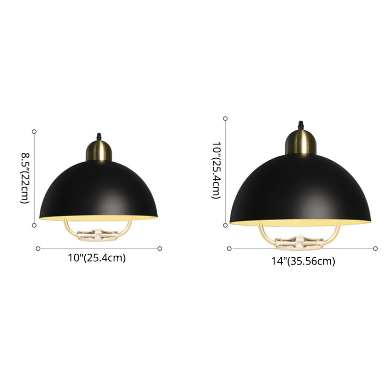 1 Light Semicircle Hanging Ceiling Lights Macaron Aluminum Hanging Light Fixtures for Restaurant