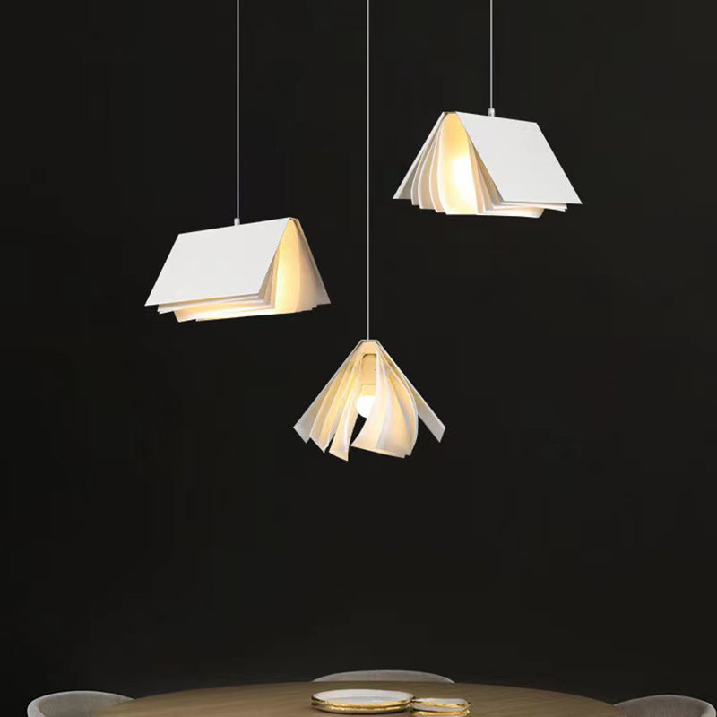 Book Shape Hanging Pendant Light Macaron Fabric Pendant Light Fixtures for Library