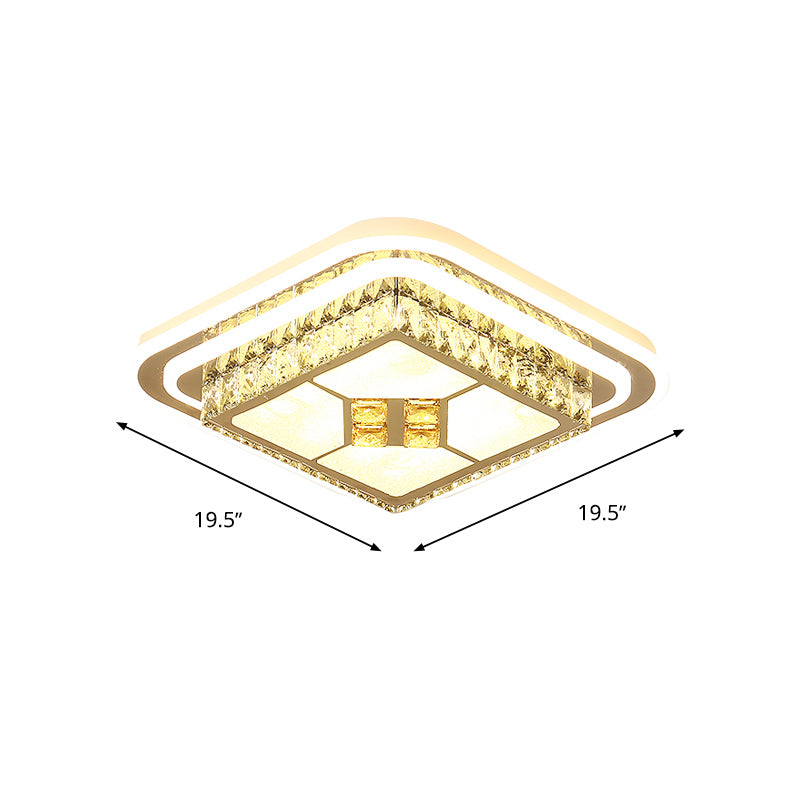 14 "/19,5" /23,5 " Ancho Techo LED Blanco de montaje Acrílico Cuadrado de Acrílico Cuadrado ligero para dormitorio en caliente/luz blanca/Despless de control remoto Dimming