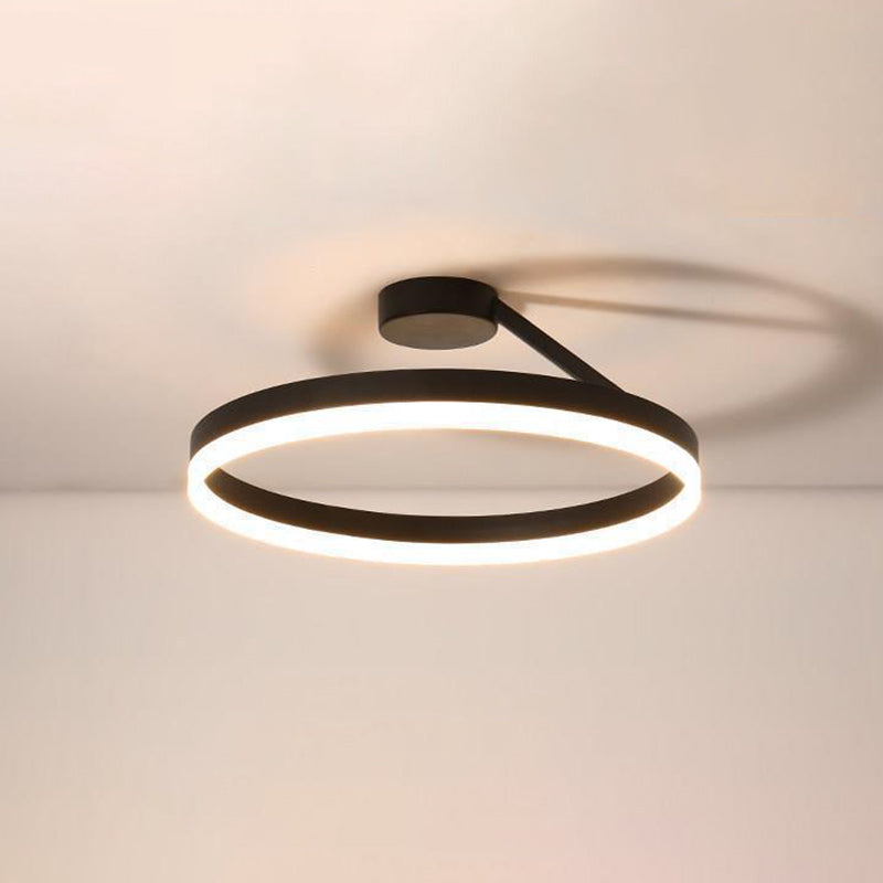 Circles minimalistas modernos Luce de techo LED Lámpara acrílica Lámpara de montaje de lavado para la sala de estudio dormitorio