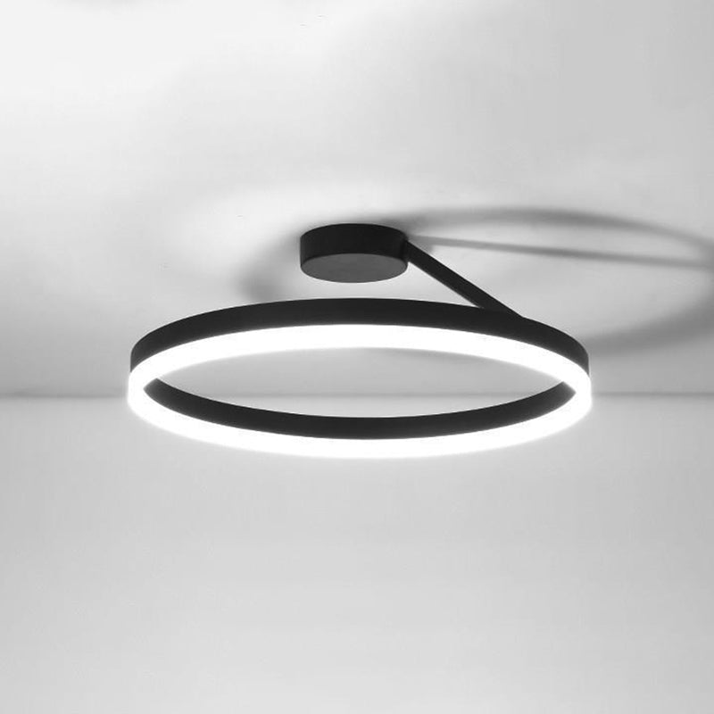 Moderne minimalistische Kreise LED Deckenleichter Acryllampenschatten -Flush Mount Lampe für Studienzimmer Schlafzimmer