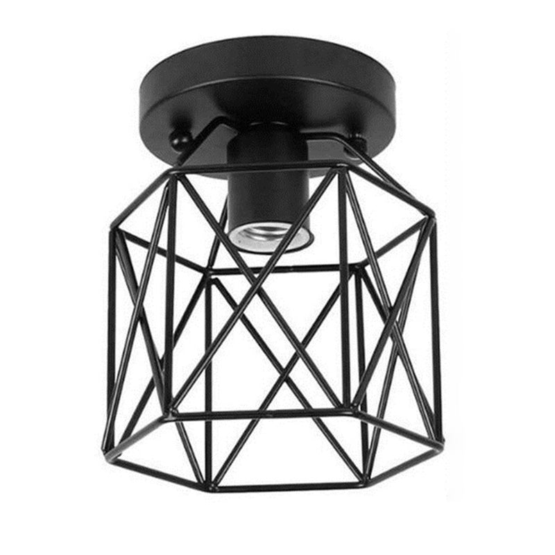 Cage semi-flush Lights Metal Industrial Flush Mount Spotlight pour le couloir