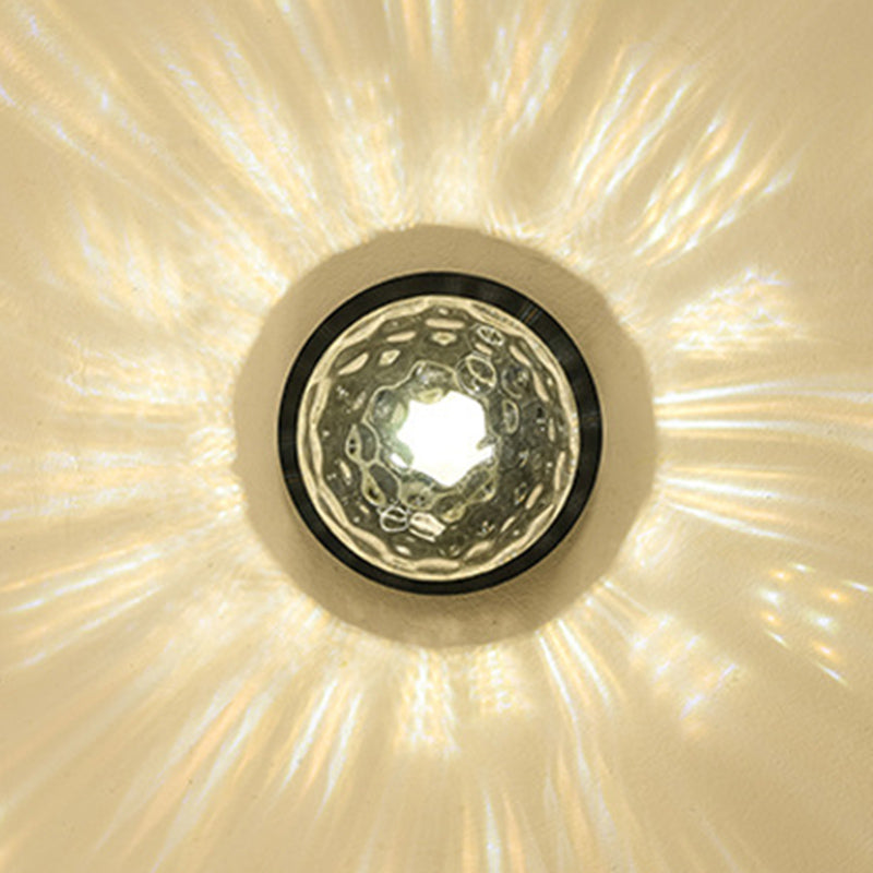 Spherical Semi Flush Light Fixtures 1 Light Glass Modern Flush Mount Ceiling Light Fixture for Hallway