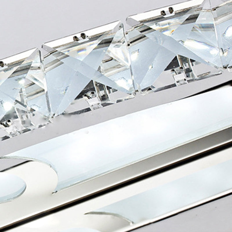 Linear LED Vanity Lamp Modern Minimalist Style Crystal Single Vanity Light