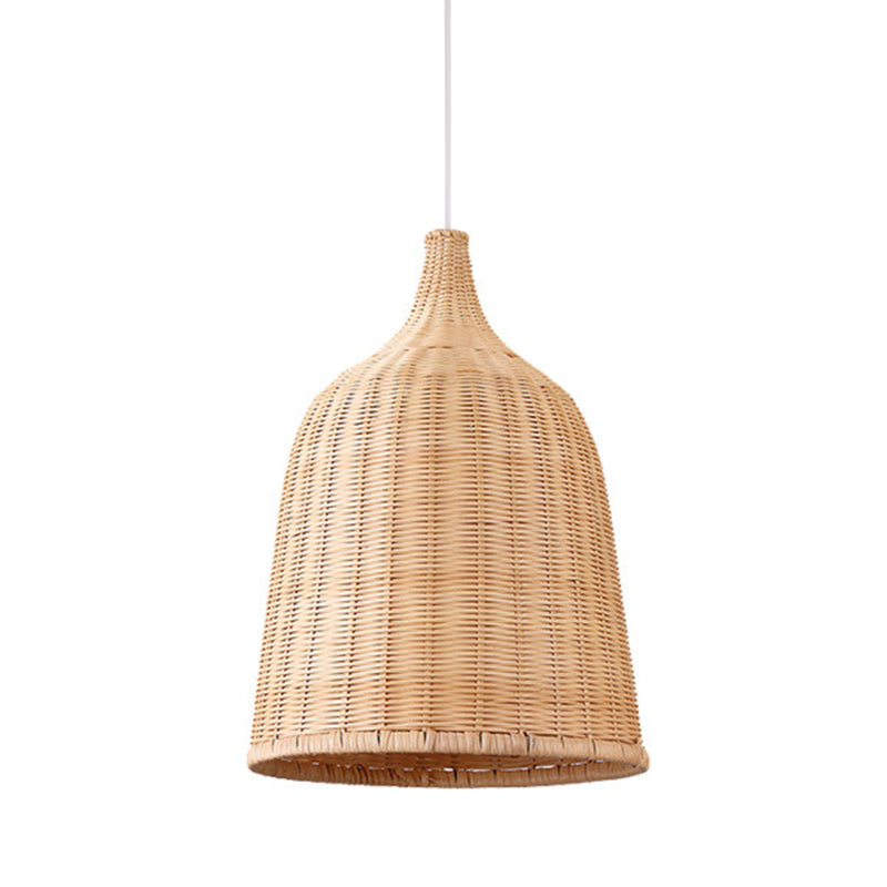 Bell Pendant Light Aymture Asia Rattan suspendu suspendu pour le restaurant