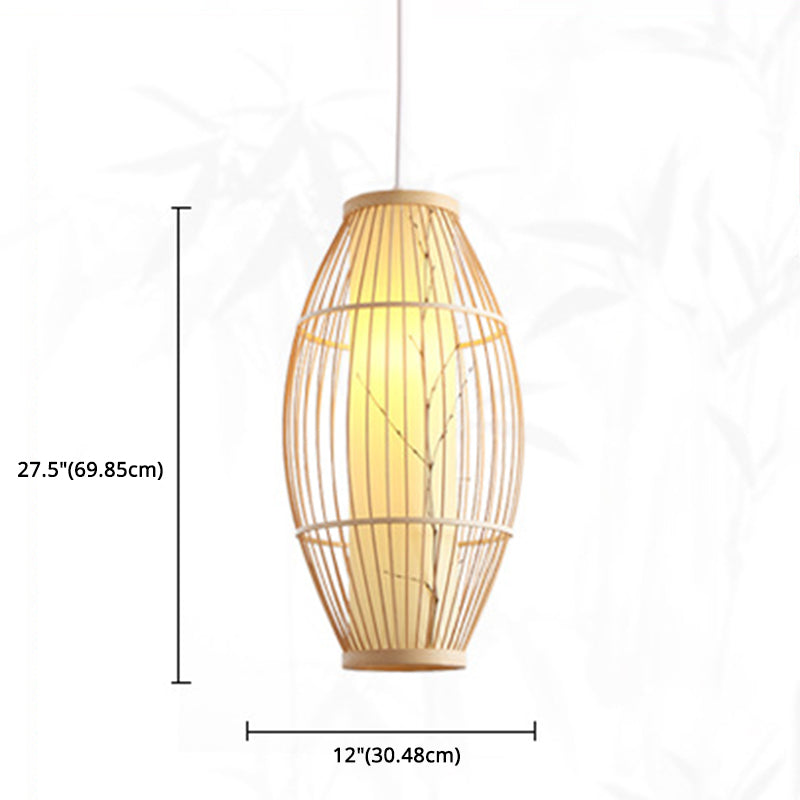 1 Light Light Light Algated Cince Chinese Bamboo Hanging Lights for Restaurant