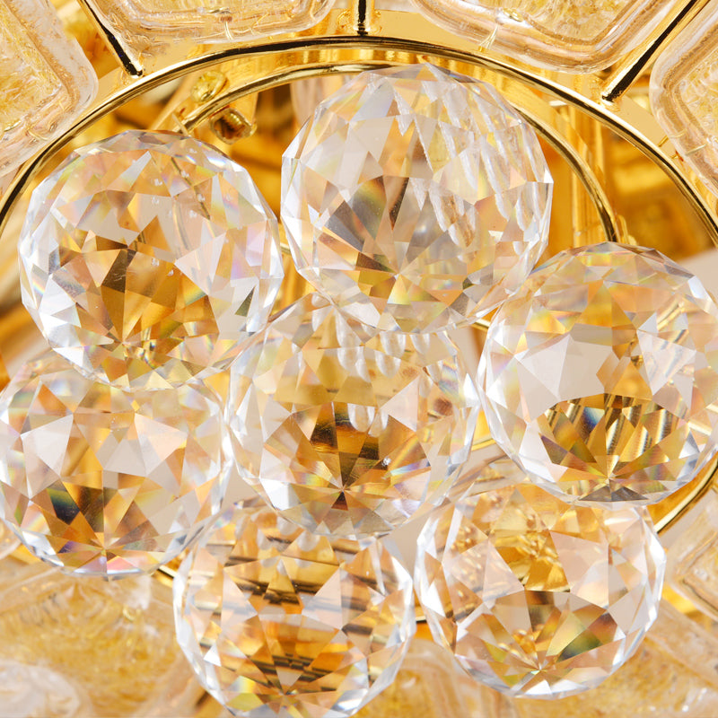 21.5/ 29,5 Pollici Wide Bowl Flush Montaggio Lampada Crystal Modernst Flush Soffsh Light in Gold