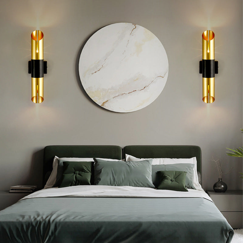 Mid-Century Modern Wall Light Metal Up and Down Lighting for Bedroom Living Room