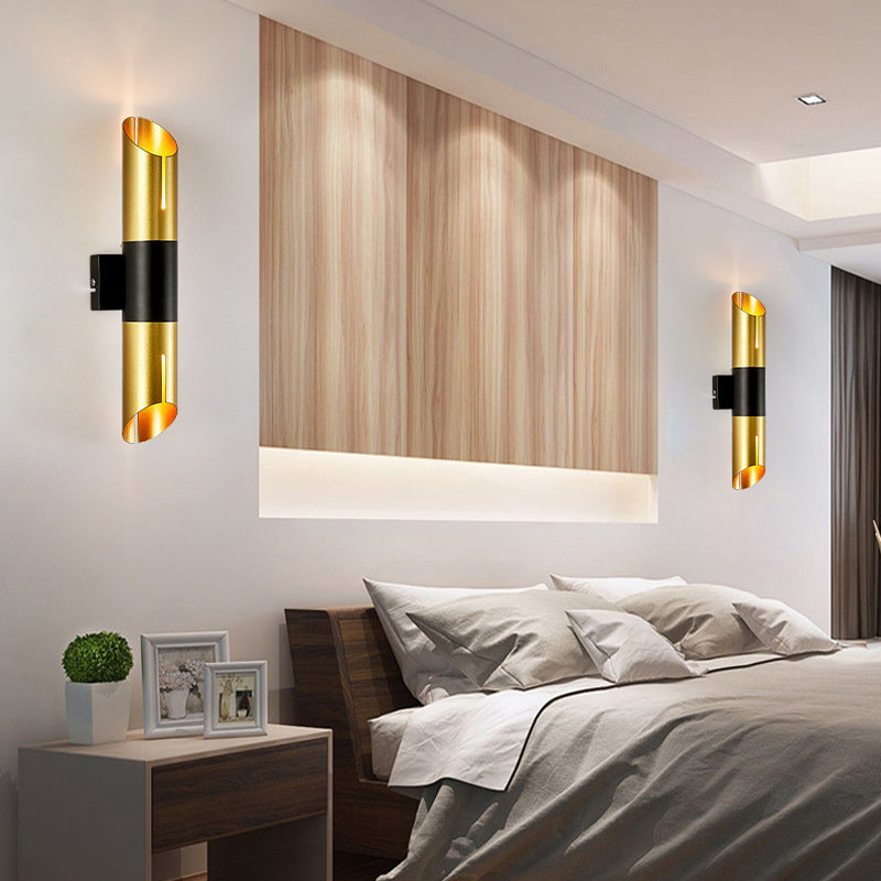 Mid-Century Modern Wall Light Metal Up and Down Lighting for Bedroom Living Room