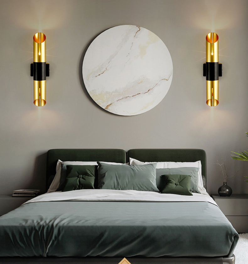 Mid-Century Modern Wall Light Metal Up and Down Lighting for Bedroom Living Room