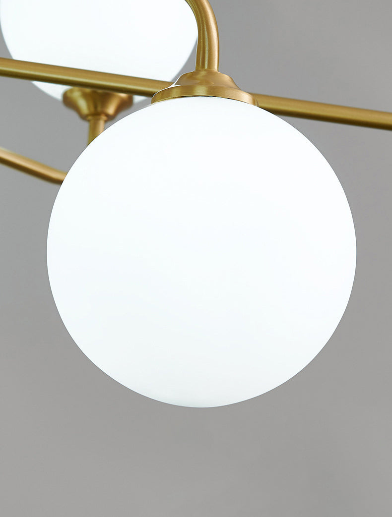 Simplicité moderne Spoutnik Pendant lustre Opal Verre Hanging Lightture pour le salon