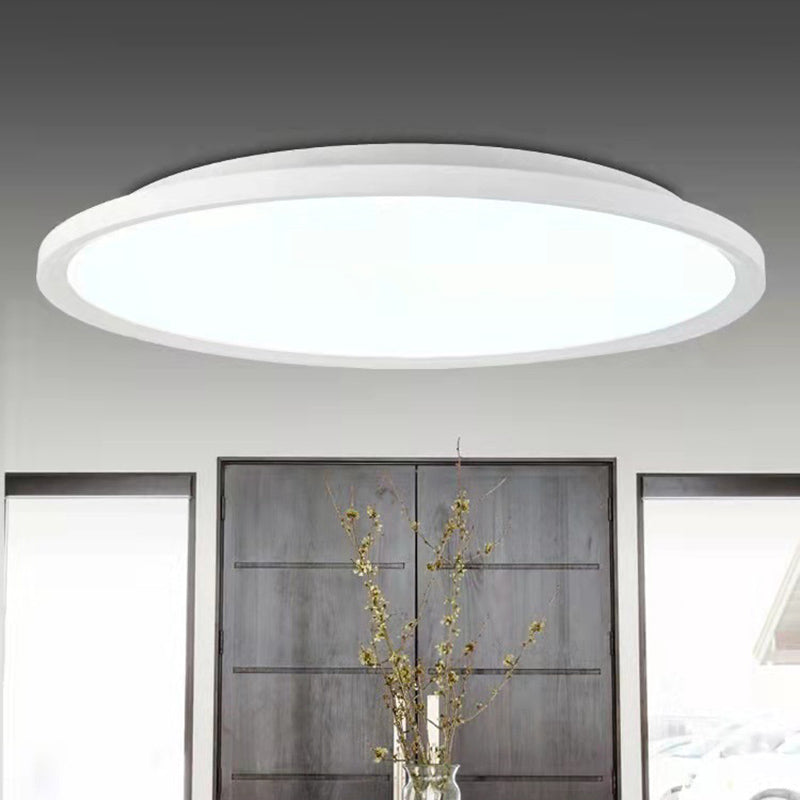 Nordic Minimalist Style Round LED Ceiling Light Ultra Thin Design Flush-mount Lighting Fixture for Bedroom Study Room