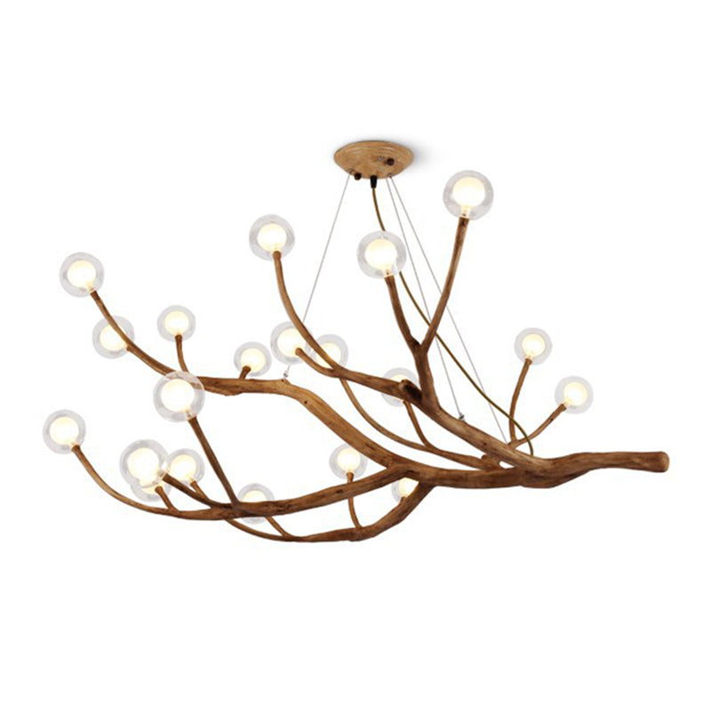 Contemporary Creative Branch Chandelier Pendant Light Clear Glass Ceiling Lights Fixture for Coffee Shop