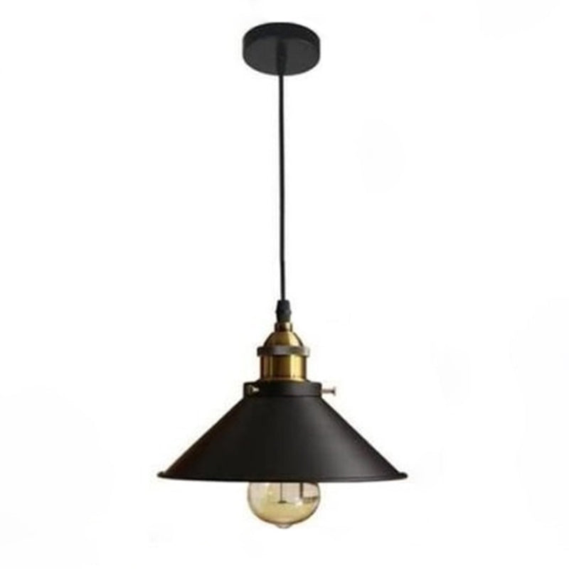 Vintage Industrial Style Mini Hanging Light Black Saucer Shade Metal Suspended Light for Bedroom Kitchen