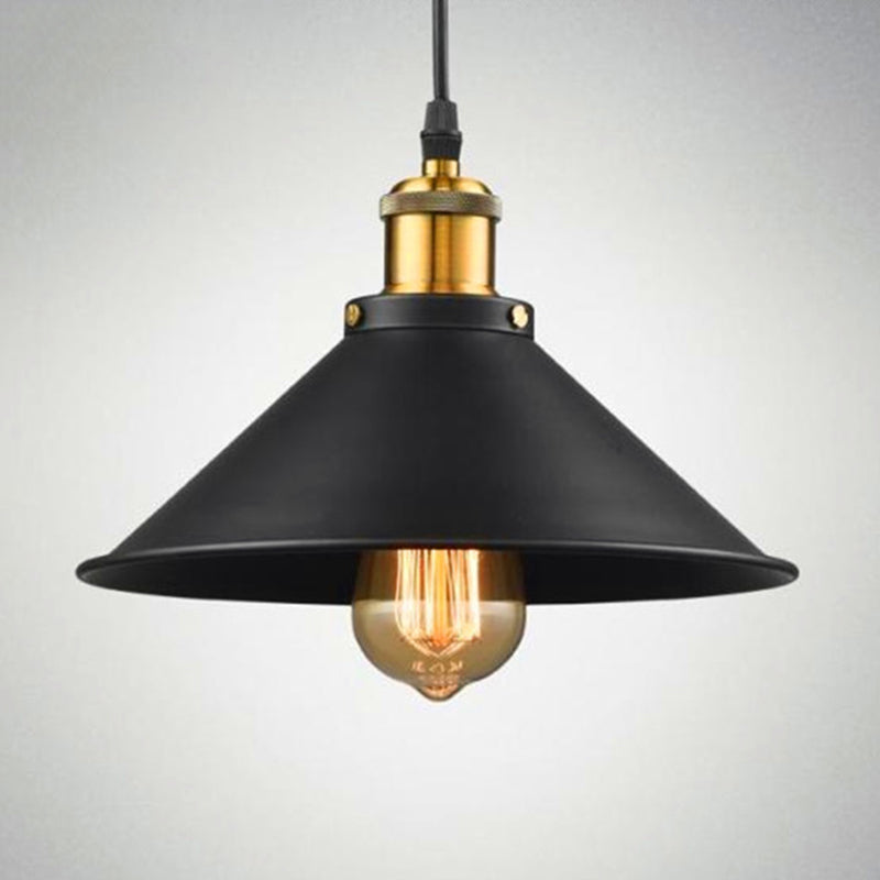 Vintage Industrial Style Mini Hanging Light Black Saucer Schatten Metall HABTE LICHT für Schlafzimmer Küche