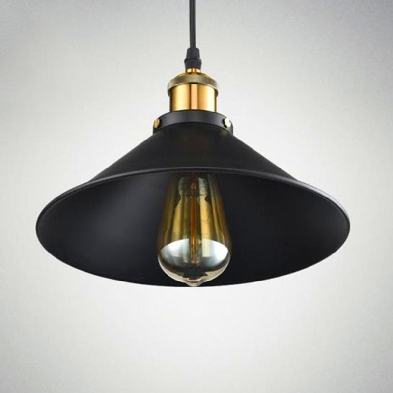 Vintage Industrial Style Mini Hanging Light Black Saucer Schatten Metall HABTE LICHT für Schlafzimmer Küche