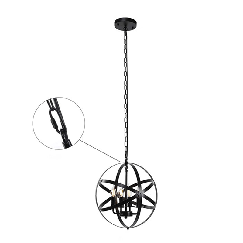 Globe Metal Cage Hanging Anhänger Light Industrial Style Lighting Fixture für Café -Ladenrestaurants