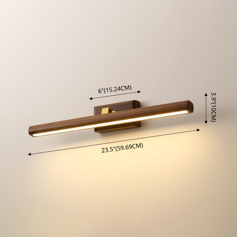 Minimalist Style Vanity Light Bar Walnut Led Vanity Mirror Lights for Dressing Table