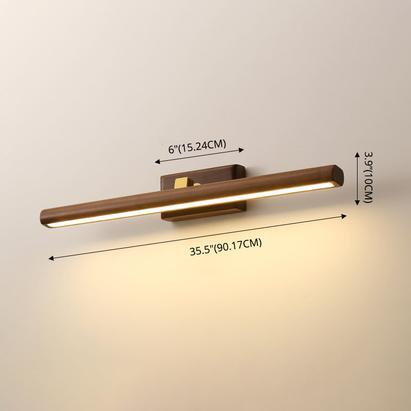 Minimalist Style Vanity Light Bar Walnut Led Vanity Mirror Lights for Dressing Table