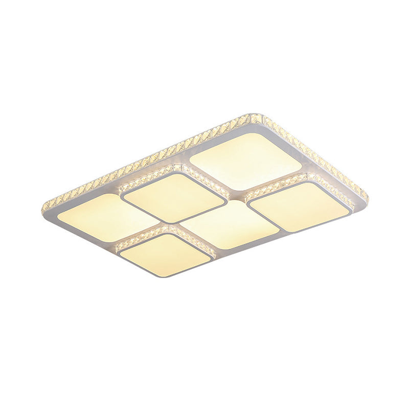 Lámpara de montaje a ras de la lámpara de montaje de la lámpara de cristal contemporáneo LED de luz de color blanco en caliente/luz blanca