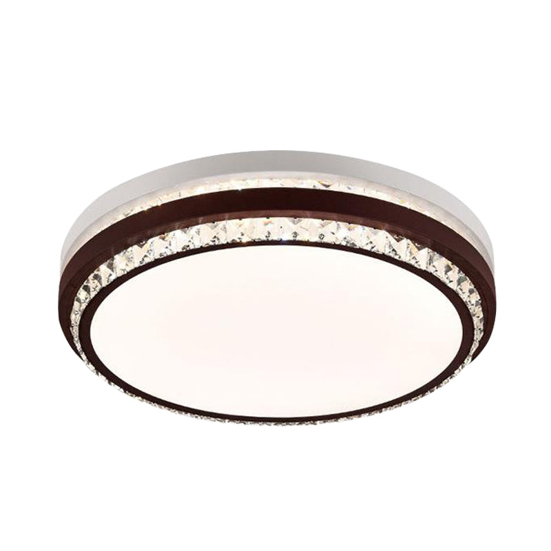 Koffie LED-plafondmontage Eenvoudig acryl rechthoekig / vierkant / rond inbouwlichtarmatuur voor woonkamer in 3 kleuren licht / afstandsbediening Traploos dimmen