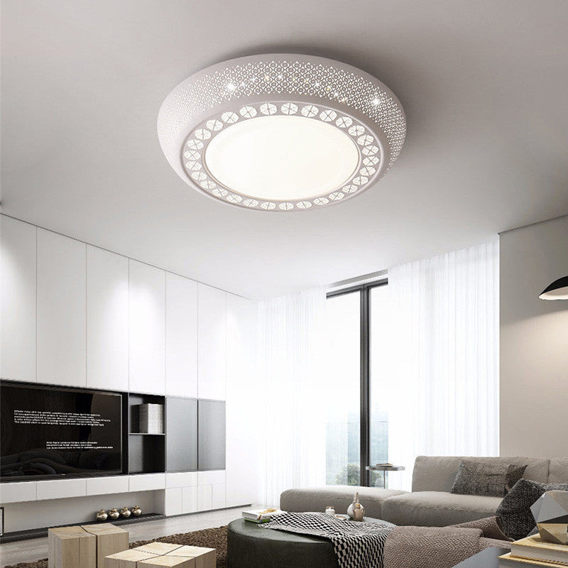 23"/35" W LED Flush Plafond Licht Eenvoudige Cutout Acryl Flush Mount Verlichting in Wit voor Slaapkamer, Wit/3 Kleur Licht