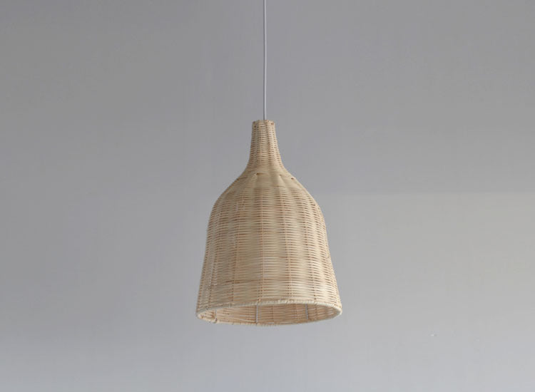 FAGGIORE CLUCHE Cloche Natural Coche Bamboo Lighting Assaling Lampada a 1 luce