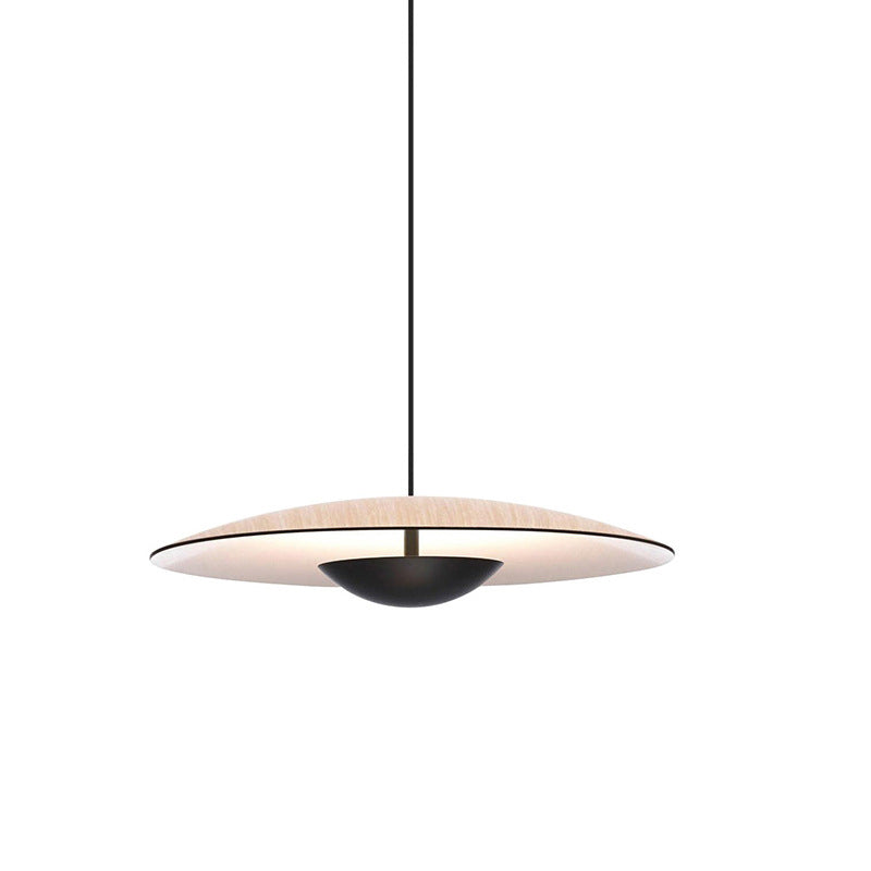 Nordic Modern Creative Metal Pendant Light Flat Round LED Small Suspension Light  for Bedroom