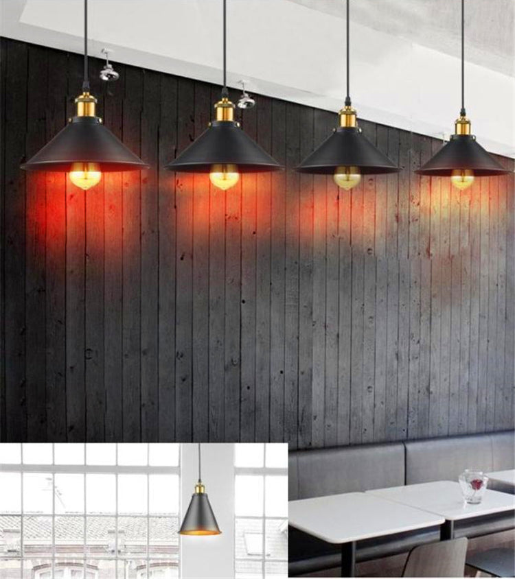 Black 1 Light Pendant Light Industrial Retro Retro Tile Tile Metal Metal Sanging Lamping for Dining Room