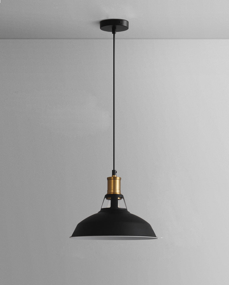 1-Light Metal Truncated Barn Shade Hanging Lamp Vintage Industrial Commercial Pendant Lighting