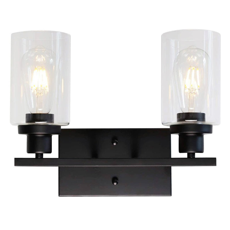 Cylinder Vanity Mirror Lights American Industrial Style Glass Vanity Light