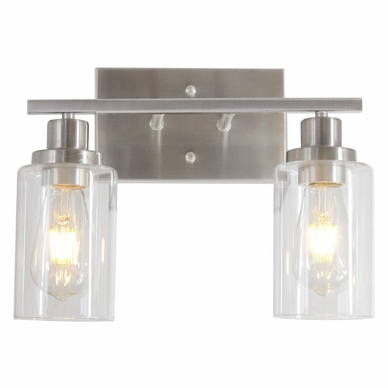 Cylinder Vanity Mirror Lights American Industrial Style Glass Vanity Light