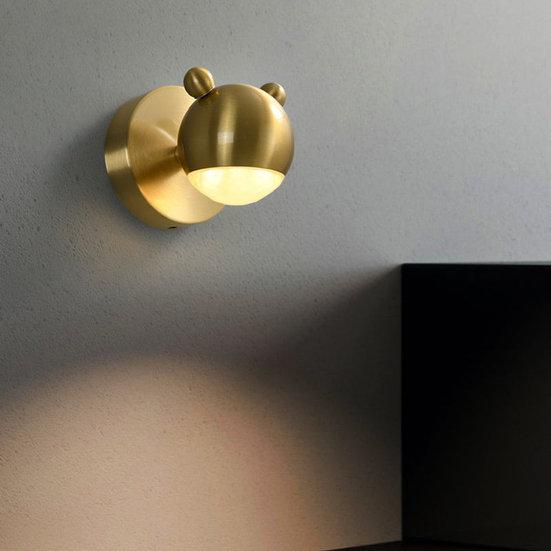 Globe Vanity Wall Light Fixtures Nordic Minimalist Style Copper Vanity Light