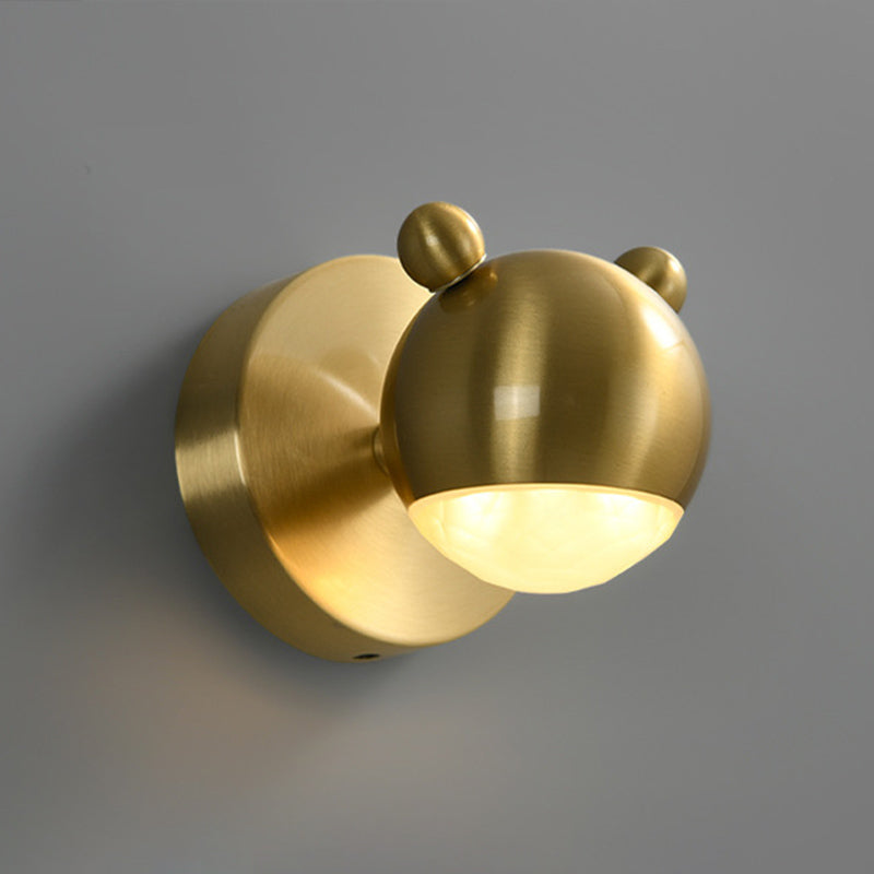 Globe Vanity Wall Light Fixtures Nordic Minimalist Style Copper Vanity Light