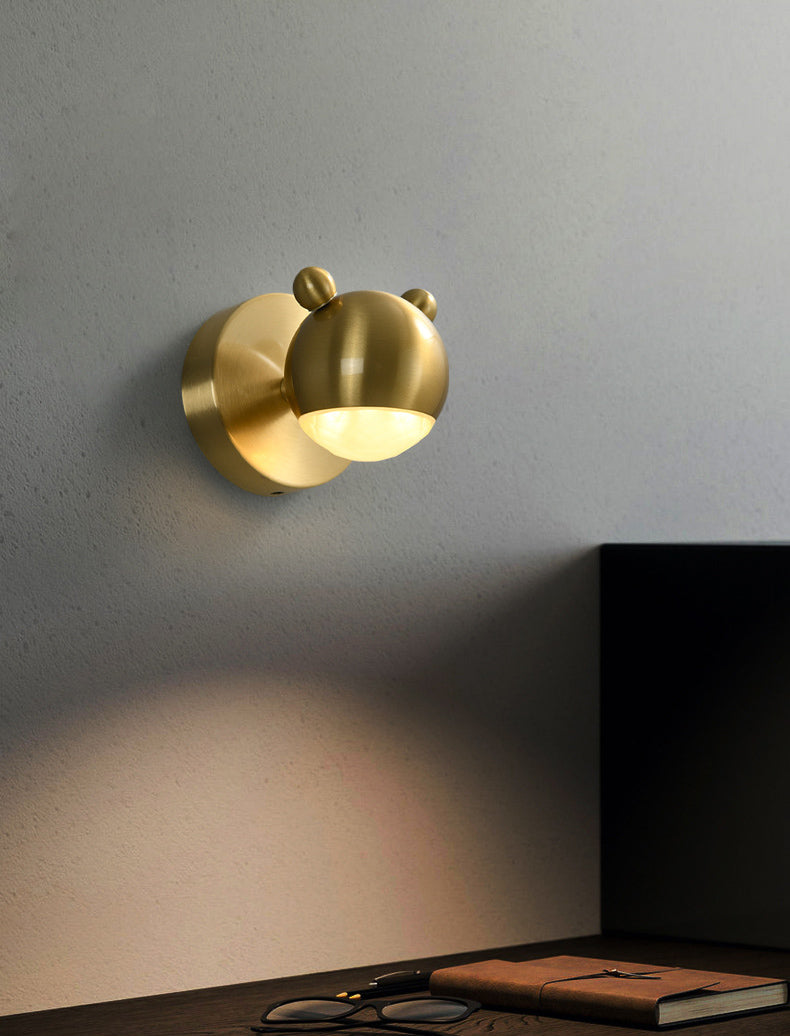 Globe Vanity Wall Light Fixtures Nordic Minimalist Style Copper Vanity Light