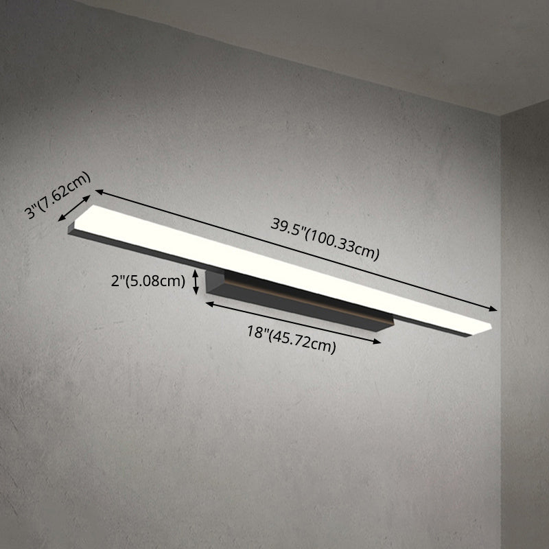 Linear LED Vanity Lamp Modern Minimalist Style Acrylic Single Vanity Light