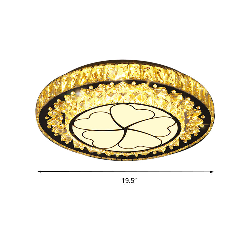 Luz empotrada de cristal escalonada Iluminación de techo LED blanca contemporánea en tercera marcha