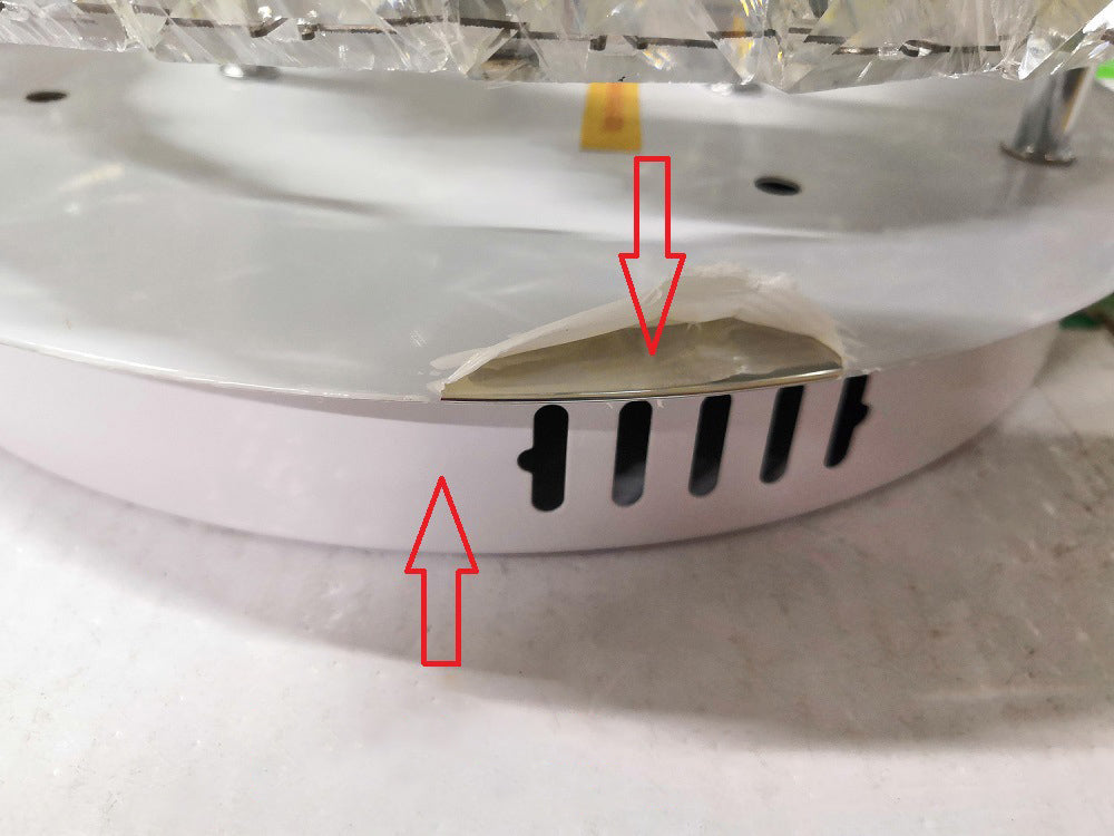 Circular cromada cerca de la iluminación del techo Cristal LED moderno cerca de la luz del techo