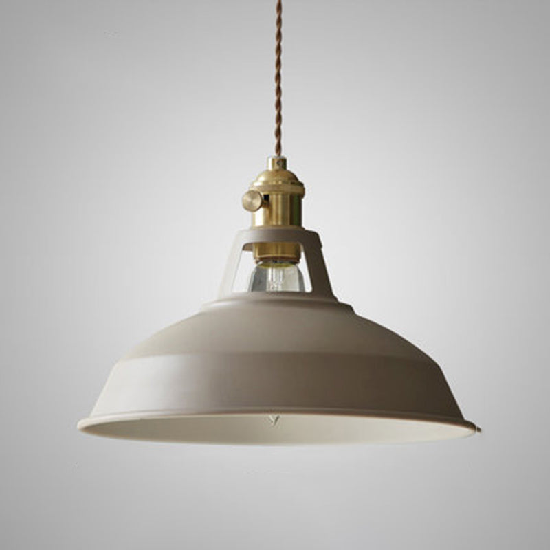 Macarons Industrial Barn Shade Pendant Licht metaal 1-licht hangerverlichting voor restaurant