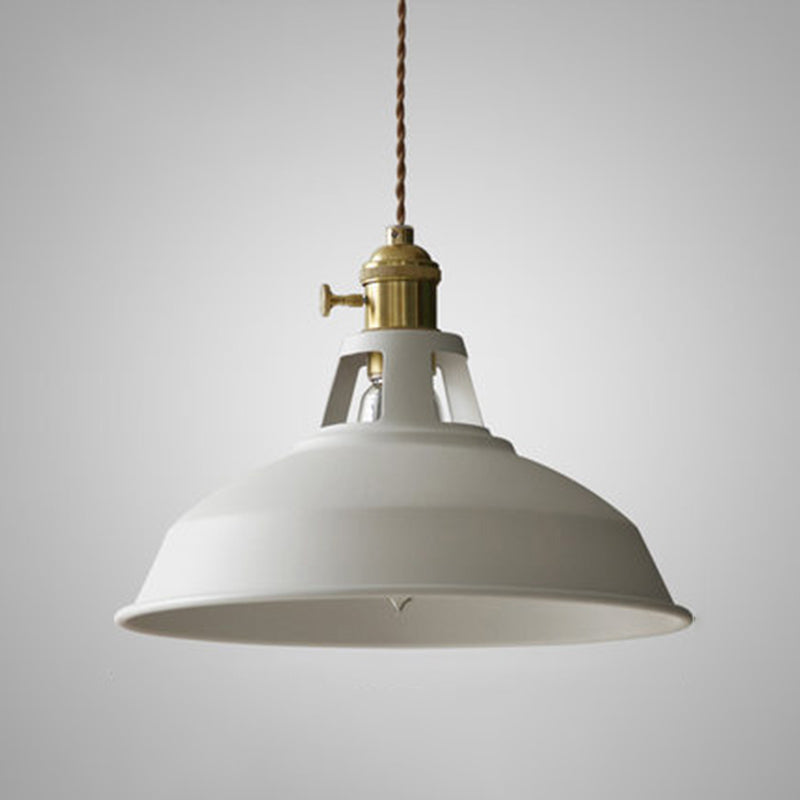 Macarons Industrial Barn Shade Pendant Licht metaal 1-licht hangerverlichting voor restaurant