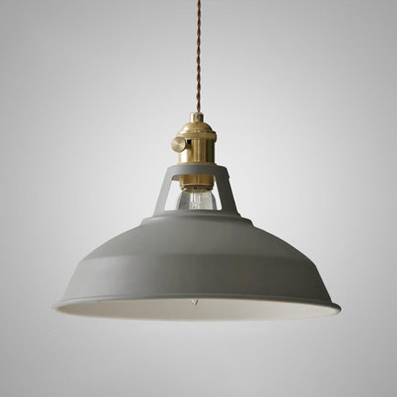 Macarons Industrial Barn Shade Pendant Licht metaal 1-licht hangerverlichting voor restaurant